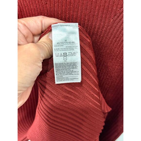 NWT Banana Republic Ribbed Ines Scoop-Back Sweater Dress Cabin Red Womens Size M - Picture 7 of 7